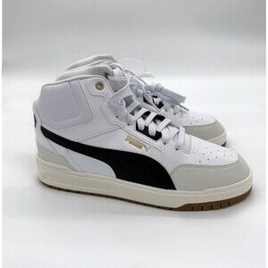 Puma Shuffle Downtown Black Mid Top Shoes White Mens Size 10.5 402598-05